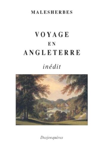 Couverture du livre « Voyage en Angleterre » de Malesherbes aux éditions Desjonqueres