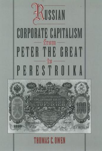 Couverture du livre « Russian Corporate Capitalism From Peter the Great to Perestroika » de Owen Thomas C aux éditions Oxford University Press Usa