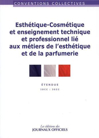 Couverture du livre « Esthetique-cosmetique et enseignement technique et professionnel lié aux métiers de l'esthétique et de la parfumerie » de  aux éditions Direction Des Journaux Officiels