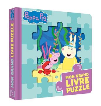 Couverture du livre « Peppa pig - mon grand livre puzzle ned » de  aux éditions Hachette Jeunesse