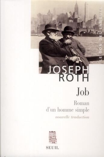 Couverture du livre « Job ; roman d'un homme simple » de Joseph Roth aux éditions Seuil