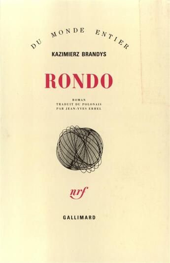 Couverture du livre « Rondo » de Brandys Kazimie aux éditions Gallimard