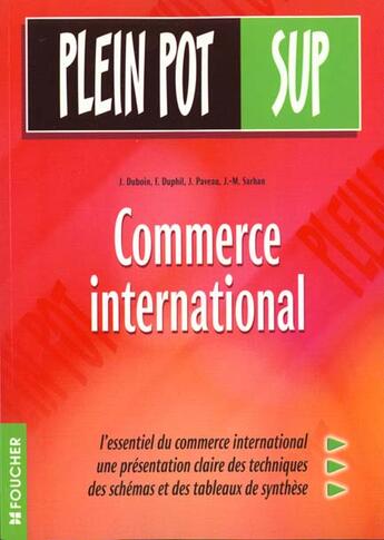 Couverture du livre « Commerce International » de Duphil et Duboin et Sarhan Paveau aux éditions Foucher