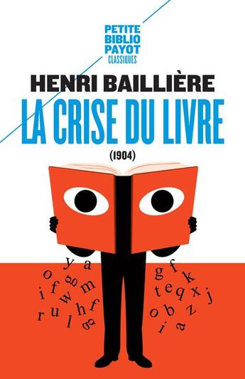 Couverture du livre « La crise du livre » de Bailliere Henri aux éditions Payot