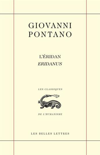 Couverture du livre « L'éridan eridanus » de Giovanni Pontano aux éditions Belles Lettres