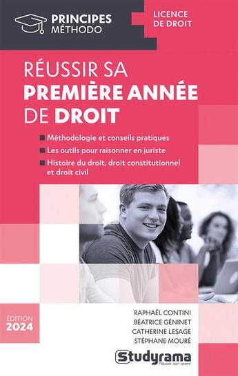 Couverture du livre « Réussir sa première année de droit » de Catherine Boutron-Lesage aux éditions Studyrama