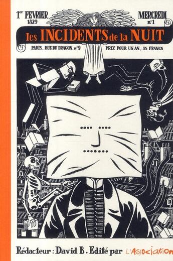 Couverture du livre « Les incidents de la nuit Tome 1 » de David B. aux éditions L'association