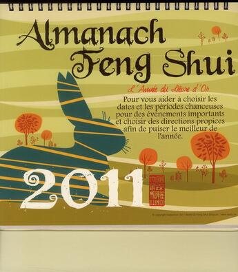 Couverture du livre « Almanach feng shui 2011 » de Lillian Too aux éditions Infinity Feng Shui