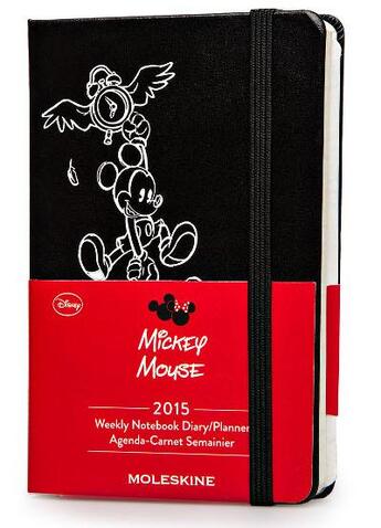 Couverture du livre « Agenda 2015 Mickey semainier carnet poche rigide noir » de Moleskine aux éditions Moleskine