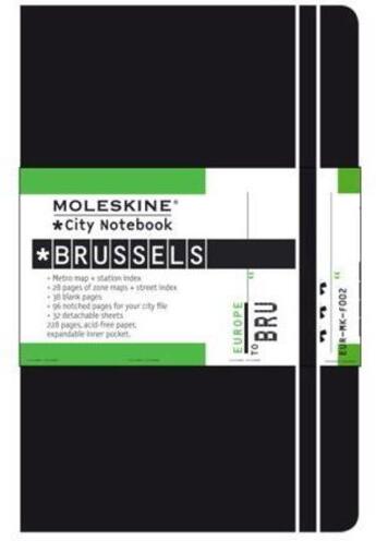 Couverture du livre « City notebook bruxelles poche couv. rigide noir » de Moleskine aux éditions Moleskine Papet
