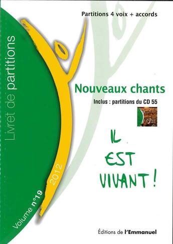 Couverture du livre « Livret de partitions n 19 - 2011/2012 » de  aux éditions Emmanuel