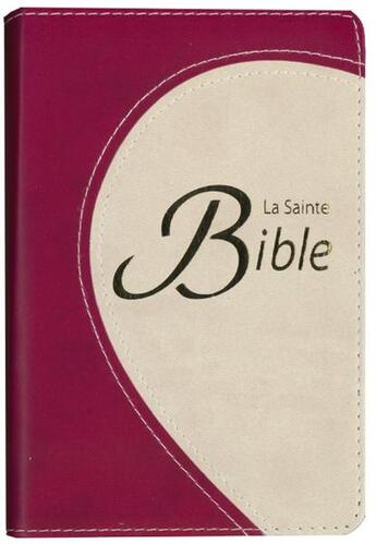 Couverture du livre « Bible compacte segond 1910 / modele souple, duotone framboise, ruban marque page, tranche doree » de Version Segond 1910 aux éditions Clc Editions