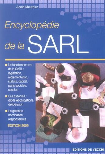 Couverture du livre « Encyclopedie de la sarl » de Mouthier aux éditions De Vecchi