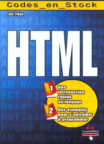 Couverture du livre « Codes En Stock ; Html » de Loic Fieux aux éditions Campuspress