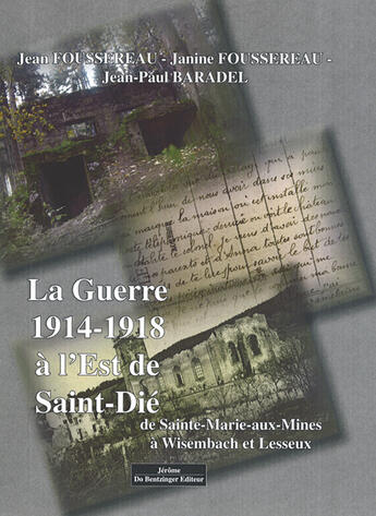 Couverture du livre « La guerre 14/18 a l'est de saint die » de  aux éditions Do Bentzinger