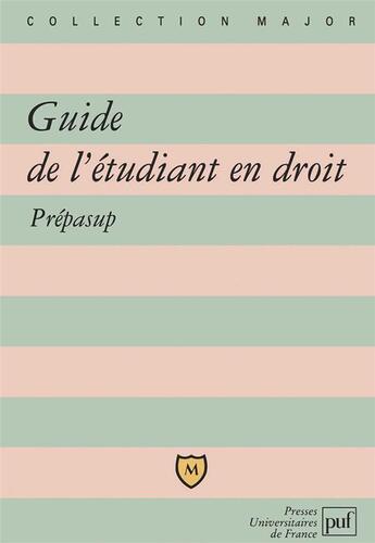 Couverture du livre « Guide de l'étudiant en droit » de Jean-Luc Elhoueiss aux éditions Belin Education