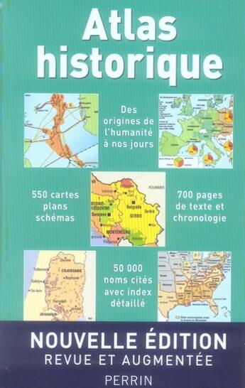 Couverture du livre « Atlas historique de l'apparition de l'homme sur la terre au troisieme millenaire » de Hilgemann/Kinder aux éditions Perrin