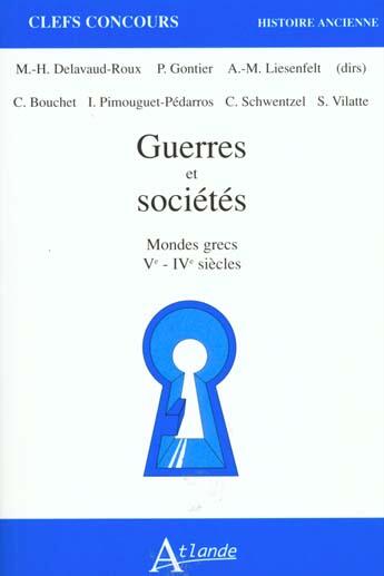 Couverture du livre « Guerres et societes, mondes grecs ve - ive siecles » de Lefebvre aux éditions Atlande Editions