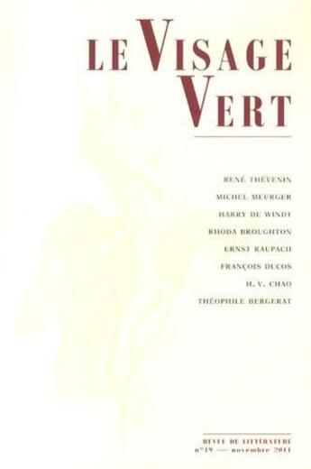 Couverture du livre « Le visage vert t.19 » de  aux éditions Visage Vert