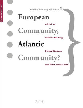 Couverture du livre « European community, atlantic community? » de  aux éditions éditions Soleb