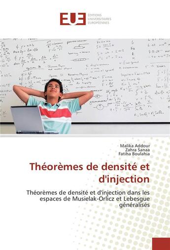 Couverture du livre « Theoremes de densite et dinjection » de Addour Malika aux éditions Editions Universitaires Europeennes