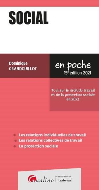 Couverture du livre « Social (édition 2021) » de Dominique Grandguillot aux éditions Gualino