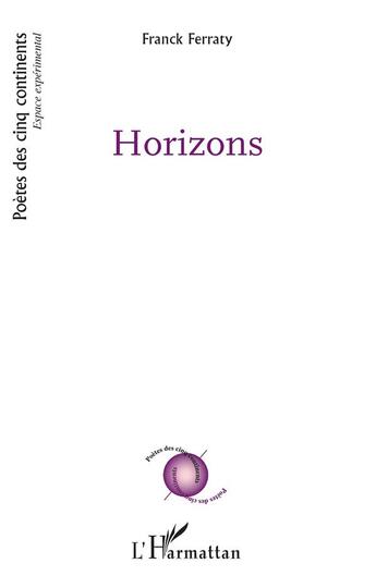 Couverture du livre « Horizons » de Franck Ferraty aux éditions L'harmattan