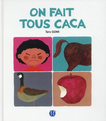 Couverture du livre « On fait tous caca » de Taro Gomi aux éditions Nobi Nobi