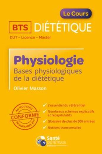 Couverture du livre « Physiologie » de Olivier Masson aux éditions Sante Dietetique