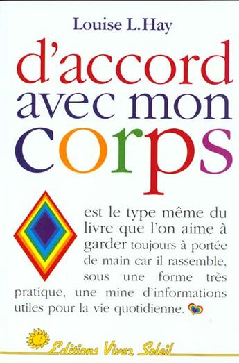 Couverture du livre « D'accord avec mon corps » de Louise L. Hay aux éditions Vivez Soleil