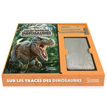 Couverture du livre « Sur les traces des dinosaures » de Thierry Olivaux et Annapaola Del Nevo aux éditions Larousse