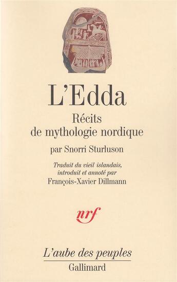 Couverture du livre « L'Edda ; récits de mythologie nordique » de Snorri Sturluson aux éditions Gallimard