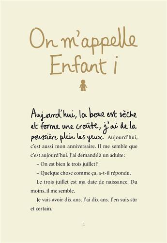 Couverture du livre « On m'appelle enfant I » de Steve Tasane aux éditions Gallimard-jeunesse