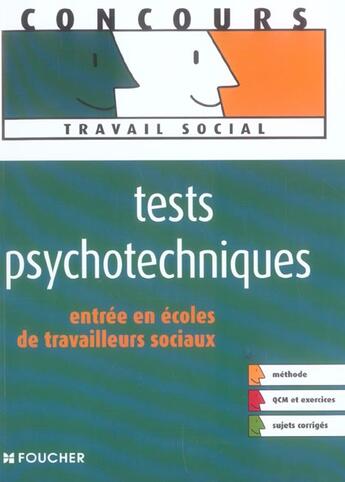 Couverture du livre « Tests Psychotechniques » de V Beal aux éditions Foucher