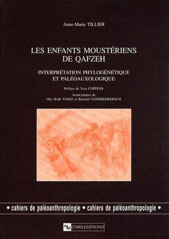 Couverture du livre « Enfants mousteriens de qafzeh » de  aux éditions Cnrs