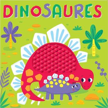 Couverture du livre « Dinosaures (coll. livre a toucher silicone) » de Sarah Wade aux éditions 1 2 3 Soleil