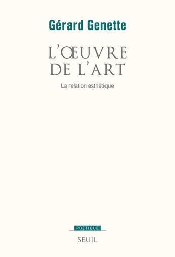 Couverture du livre « POETIQUE » de Gerard Genette aux éditions Seuil