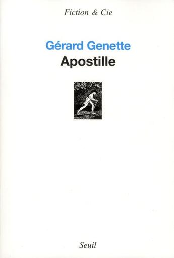Couverture du livre « Apostille » de Gerard Genette aux éditions Seuil