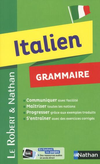 Couverture du livre « Dictionnaire grammaire italien » de Marina Ferdeghini et Paola Niggi aux éditions Nathan