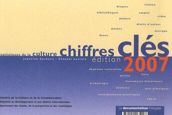 Couverture du livre « Chiffres clés 2007 ; statistique de la culture » de  aux éditions Documentation Francaise