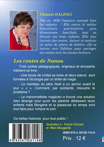 Couverture du livre « Les contes de Nanou » de Chantal Halzoli aux éditions Les Plumes D'ocris