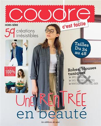 Couverture du livre « Une rentree couture en beaute » de  aux éditions De Saxe