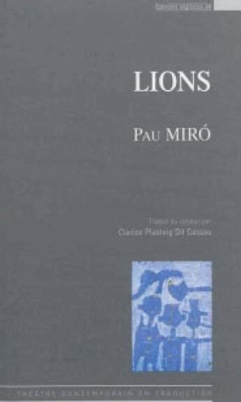 Couverture du livre « Lions » de Miro Pau aux éditions Espaces 34
