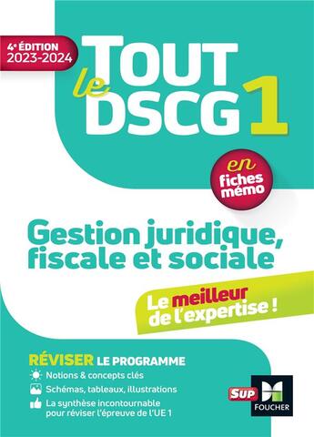 Couverture du livre « Tout le DSCG 1 : gestion juridique fiscale et sociale ; révision (édition 2023) » de Jean-Luc Mondon et Jean-Yves Jomard et Catherine Maillet et Francoise Rouaix et Alain Burlaud aux éditions Foucher