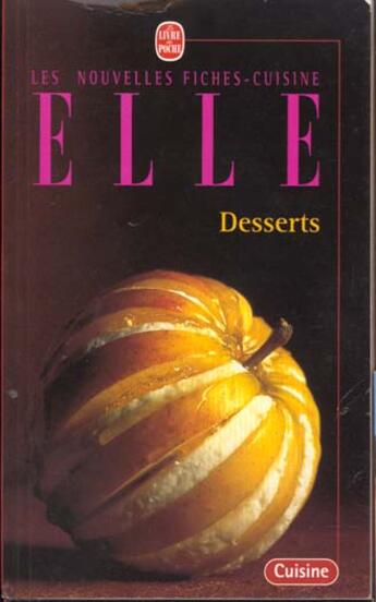 Couverture du livre « Desserts » de Fiches Cuisine Elle aux éditions Le Livre De Poche