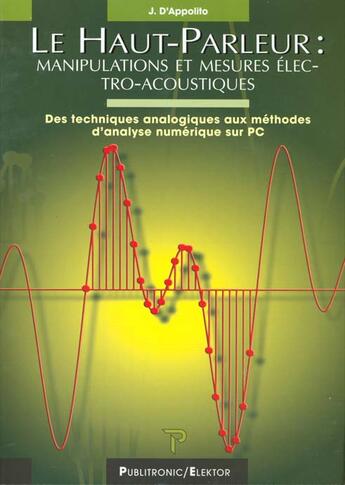 Couverture du livre « Le haut parleur : manipulations et mesures electro-acoustiques - des techniques analogiques aux meth » de D'Appolito Joseph aux éditions Publitronic Elektor