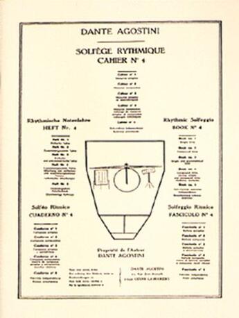 Couverture du livre « Solfège rythmique t.4 » de Dante Agostini aux éditions Carisch Musicom