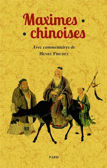 Couverture du livre « Maximes chinoises » de  aux éditions Maxtor