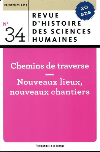 Couverture du livre « RHSH : 20 ans d'histoire ; nouvelles approches, autres terrains » de Olivier Orain aux éditions Editions De La Sorbonne