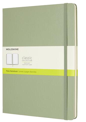 Couverture du livre « Carnet blanc très grand format rigide sauge » de  aux éditions Moleskine